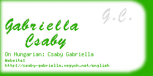 gabriella csaby business card